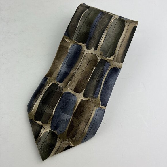 Jerry Garcia Wired Crossroads Limited Ed Vintage Brown Gray Blue Necktie Tie - Picture 1 of 5